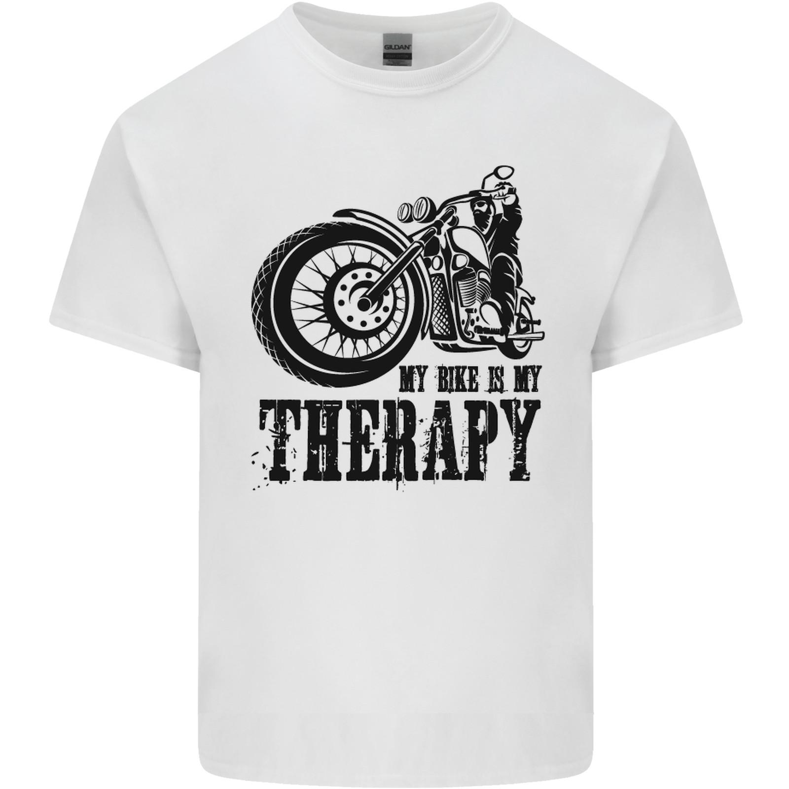 My Therapy Motorcycle Motorbike Biker Mens Light Cotton T-Shirt 4XL