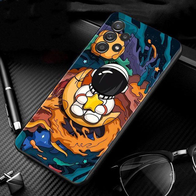 Niedliche Cartoon-Astronauten-Hülle für Samsung Galaxy A51 A71 A01 A11 A21 A21s A31 A41 A72 A52 A42 A32 A22 A12 A02 A02s F42 Handyhülle