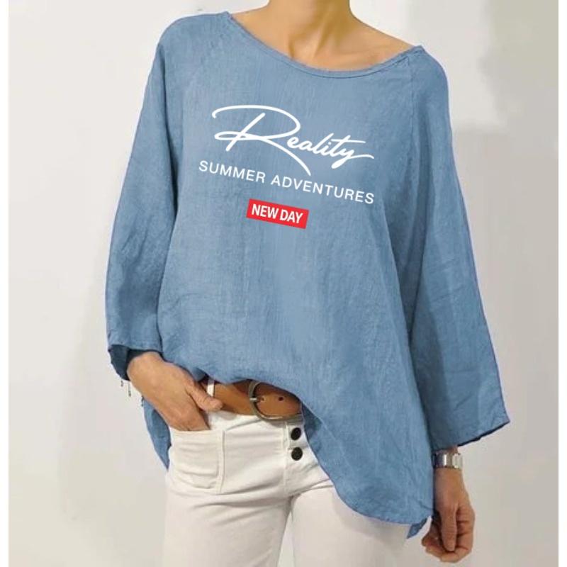 IHUASU Women's Fashion Casual Long Sleeve O-Neck Blouses & Shirts Elegant