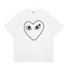 Japanese trendy brand heart-print short-sleeve T-shirt, unisex loose couple's summer casual daily versatile top