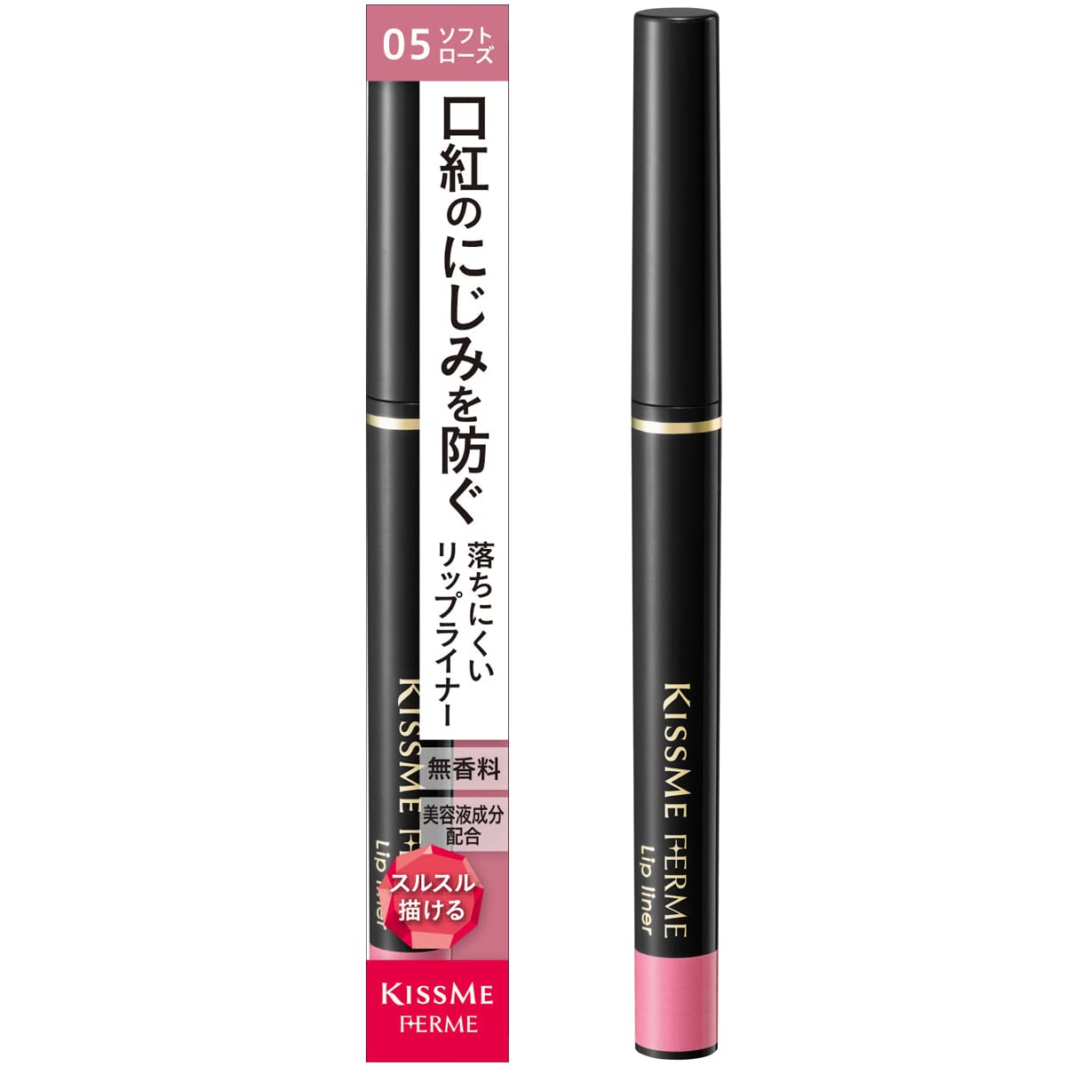 

Kiss Me FERME Lip Liner 05 Soft Rose lip retractable type for corners of the 0.18g - Long-lasting liner, mouth.