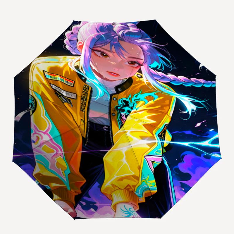 1pc KPop Demon Hunters RUMI2 Umbrella, Sun Protection, And UV Shielding. It Has Eight Sturdy Ribs for Outdoor Use And Perfect Gift