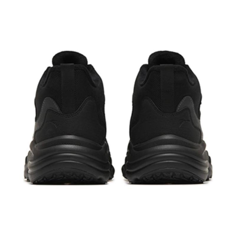 Anta Walker Slip-Resistant Warm Mid-Top Sports Casual Shoes Black Gray Sneakers 112248984-1