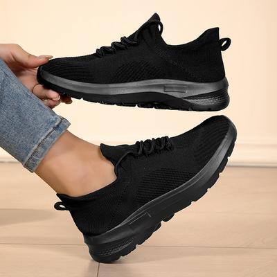 Women Casual Sneakers Mesh Breathable Sports Shoes Lace-up Anti-slip Outdoor Running Shoe Size 36-43 Zapatillas De