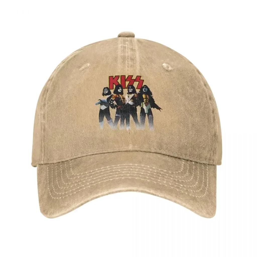 Kuss Throwback Pose Männer Frauen Baseballkappen Rock Marke Used Gewaschene Hüte Kappe Retro Outdoor Workouts Geschenk Snapback Hut