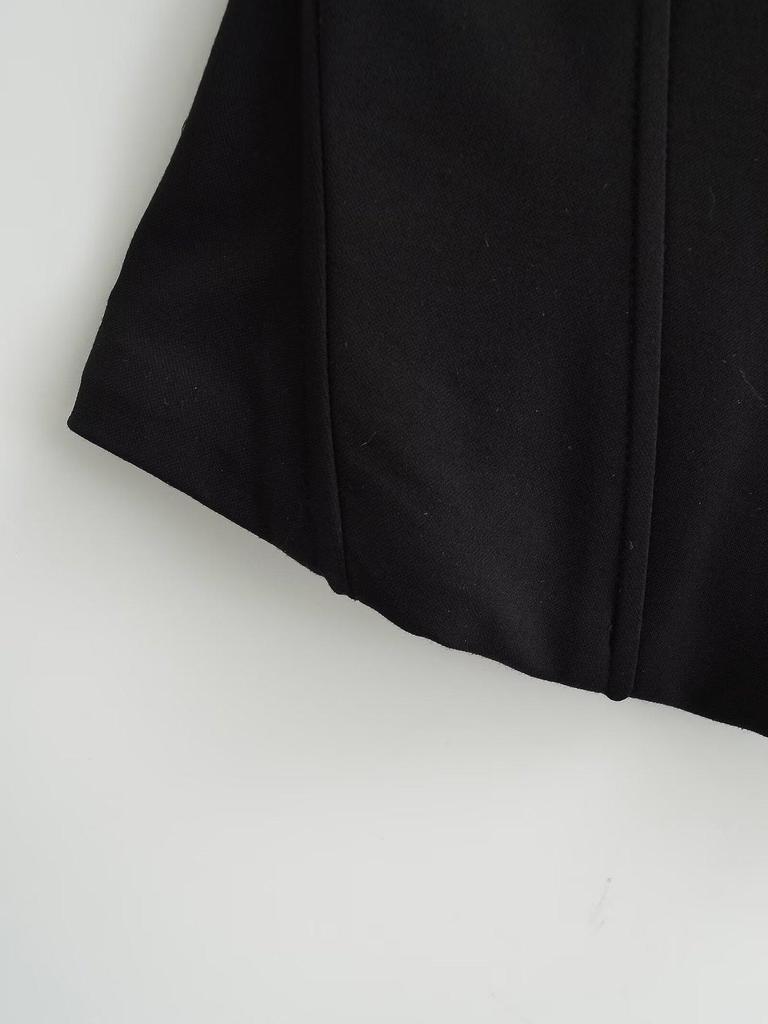 2025 Spring/Summer Women's Slim Fit Strapless Top with Chest Pads and Anti-Slip Strip