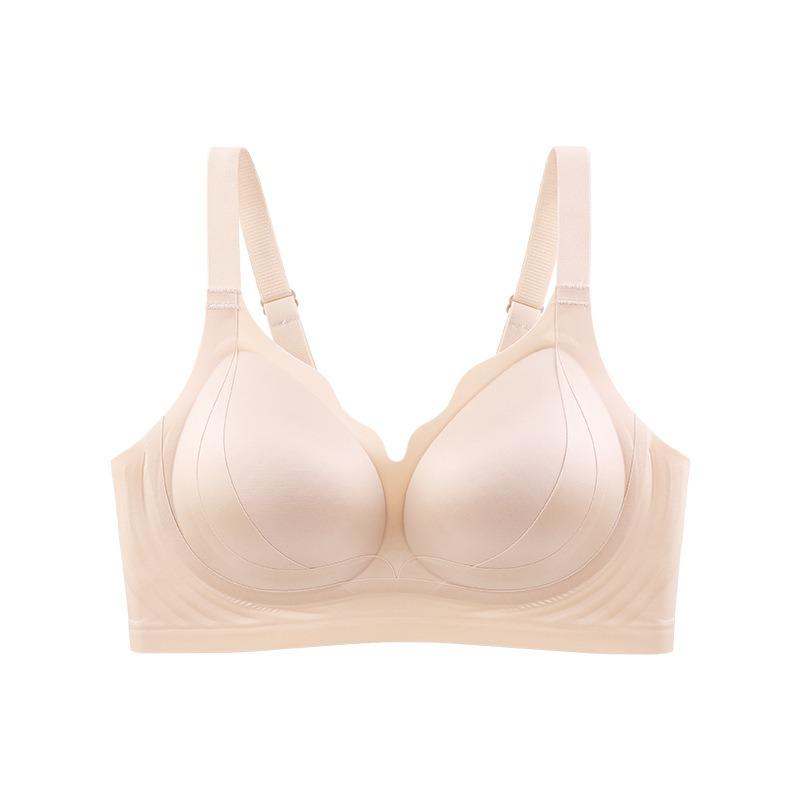 Camellia Fragrance Seamless Underwear Women's Small Breasts Gather Soft Support Lift Large Breasts Show Small Anti-sagging Bra Cover