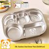 JingJingRS Kids 316 Stainless Steel Panda Divided Meal Tray Set