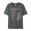 Womens Me Having A Cat Also Means I Don it Really Need You Cat Lover Graphic Tee Shirt Custom T Shirt