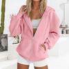 Women's Fashionable Casual Solid-color Long-sleeved Pullover Hooded Jacket