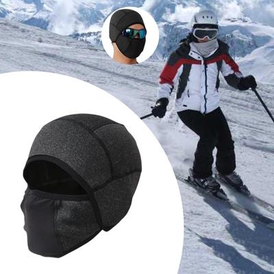 Czapka rowerowa Sportowa Męska Outdoorowa Absorbująca Pot Ciepła Podszewka Czapka z Osłoną Twarzy do Biegania
