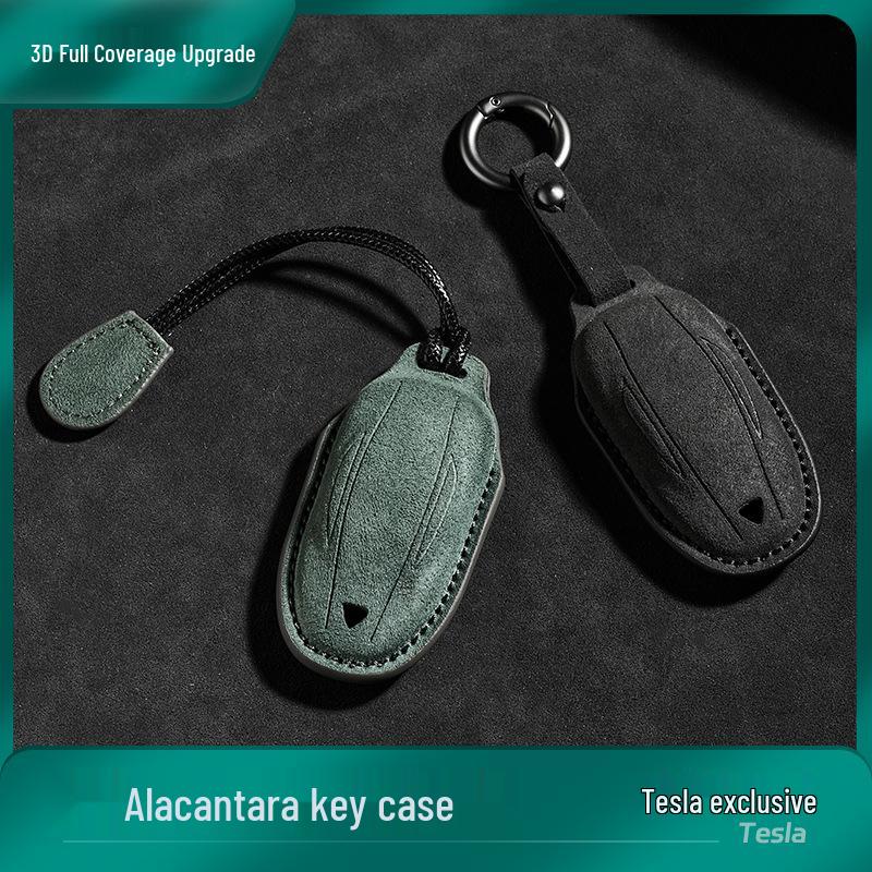 Suede Full Wrap Key Cover for Tesla Model Y/3/Model X