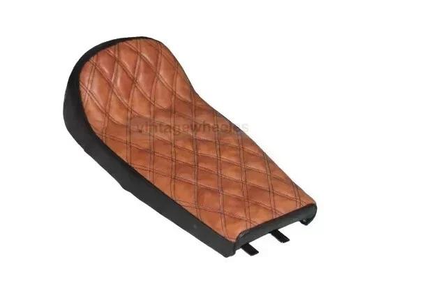 Fits For Royal Enfield Interceptor 650cc Custom Cushioned Tan Dual Seat