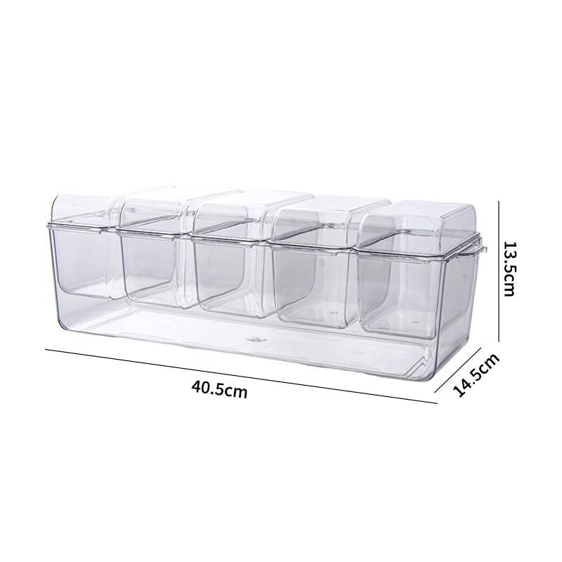 Ru Han 5-Compartment Transparent Food Storage Container