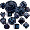 15 Teile/satz Polyedrische Würfel D3-D100 Sphärische RPG Komplette DND Opaque Schwarz 100 Seiten Würfel Rolle Spielen Tisch Party Brettspiel