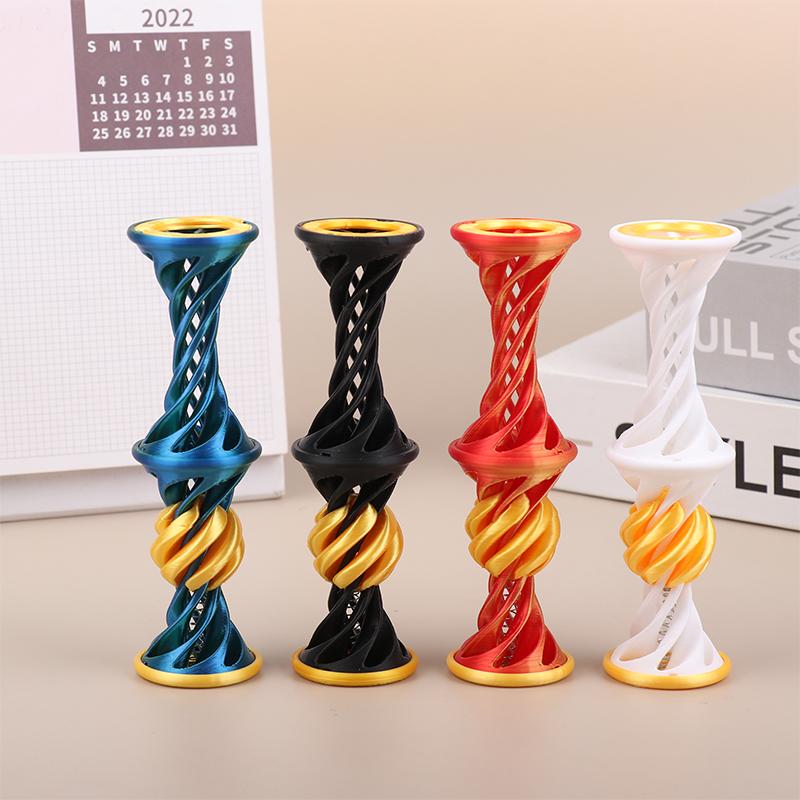 3D Printed Impossible Cone Pyramid Passthrough Sculpture Screw Rod Ball Release Stress Relief Toy