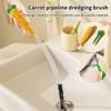 Kitchen Sink Cleaning Tools Wall-Mounted Garbage Clip Tweezers Pipe Hair Cleaning Tool Cute Radish Bathroom Sink Hair Clips