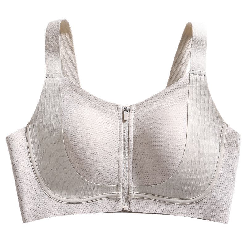 Large Breasted Lingerie for Women Thin Design Front Zipper Front Buckle Seamless Sports Shock-absorbing Bra