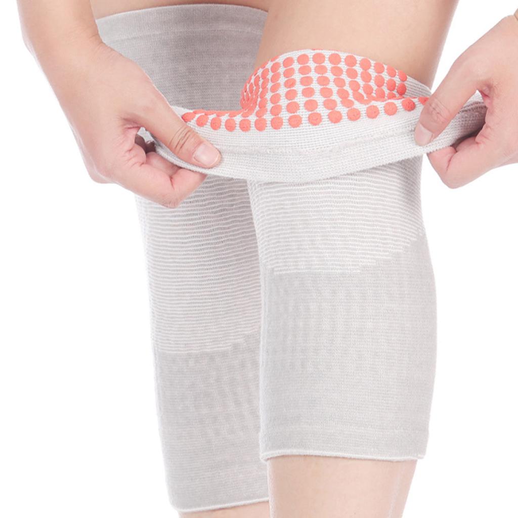 2 Pcs Knee Warmer Elastic Breathable Sweat Absorbing Knee Compression Sleeve for Sports Running Squatting70‑90kg/154.3‑198.4ib