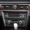 Carbon Fiber For BMW 3 Series E90 E92 E93 Inner Gearshift Air Conditioning CD Panel Door Armrest Cover Trim Sticker Accessories