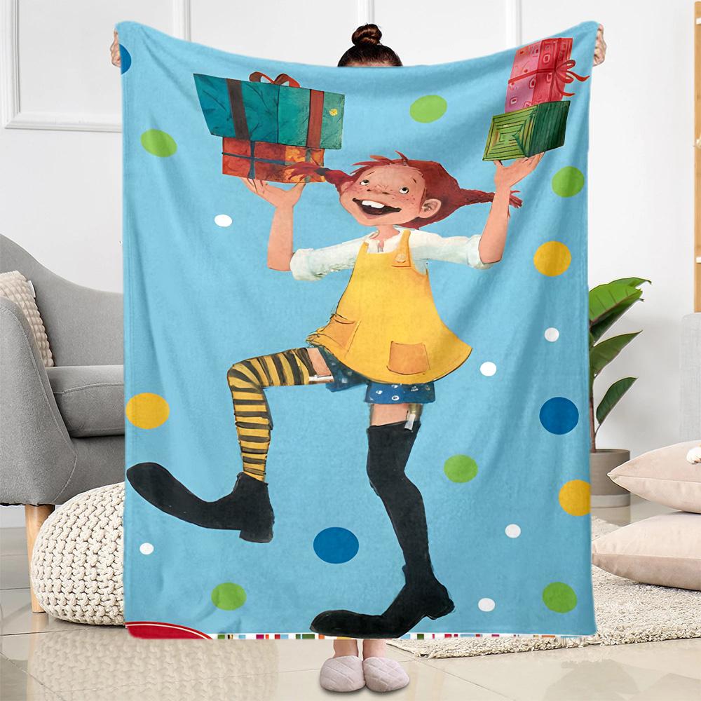 Coperta Avventure di Pippi Ultra Morbida Perfetta per Picnic Biancheria da Letto Ufficio Universale per Tutte le Stagioni Regalo Perfetto per Parenti e Amici