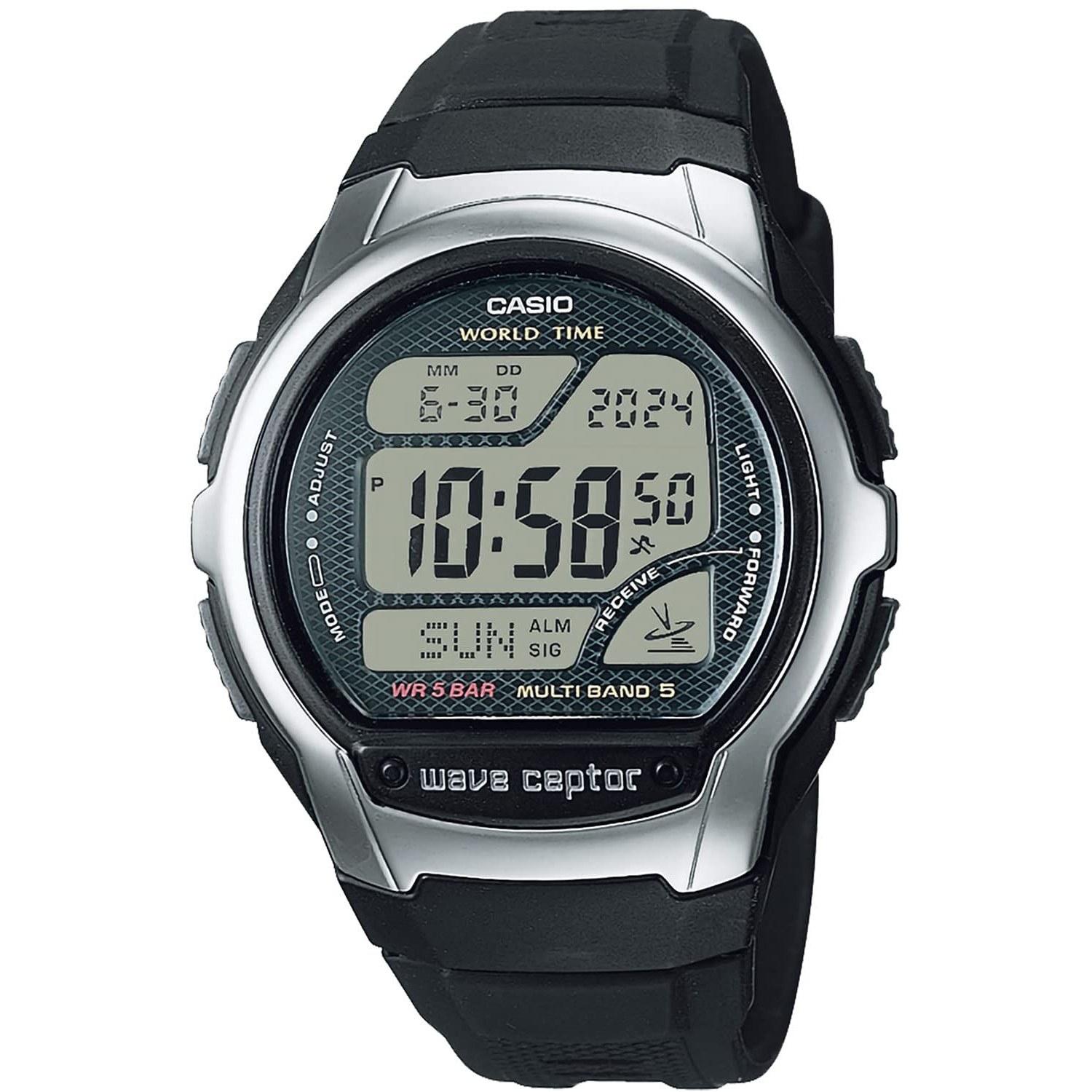 Casio wristwatch Wave Scepter radio-controlled clock WV-58R-1AJF mens black