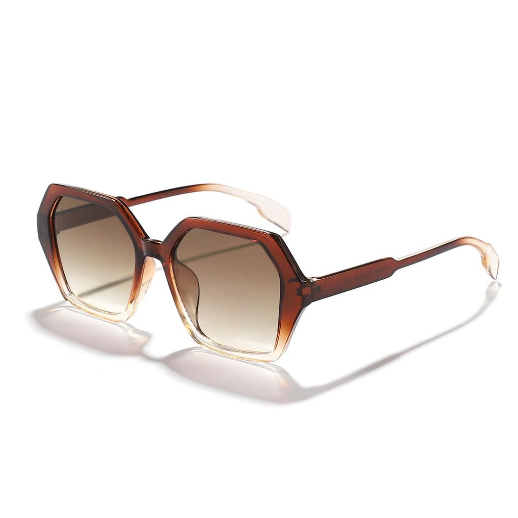 Retro Geometric Square Sunglasses Tortoiseshell and Transparent Frames UV Blocking Street Style Shades KJ103