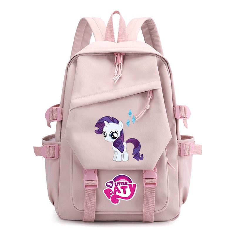 Pony Poly Rainbow Pony Printed Student School Bag Large Capacity Primary And Secondary School Student School Bag Children'S Backpack