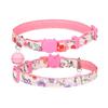 Pet Collar Rhinestone Flower Anti-suffocation Safety Buckle With Bell Pet Collar For Cat
