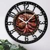25cm Circular Iron Wall Clock with a Bluetooth Symbol