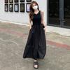 Black Suspender Dress Women's Hepburn Style Summer New Thin Sleeveless High-end Long Skirt