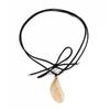 Overdreven Metalen Onregelmatig Gestreept Waterdruppel Hanger Ketting, Zoete Coole Band Choker Ketting