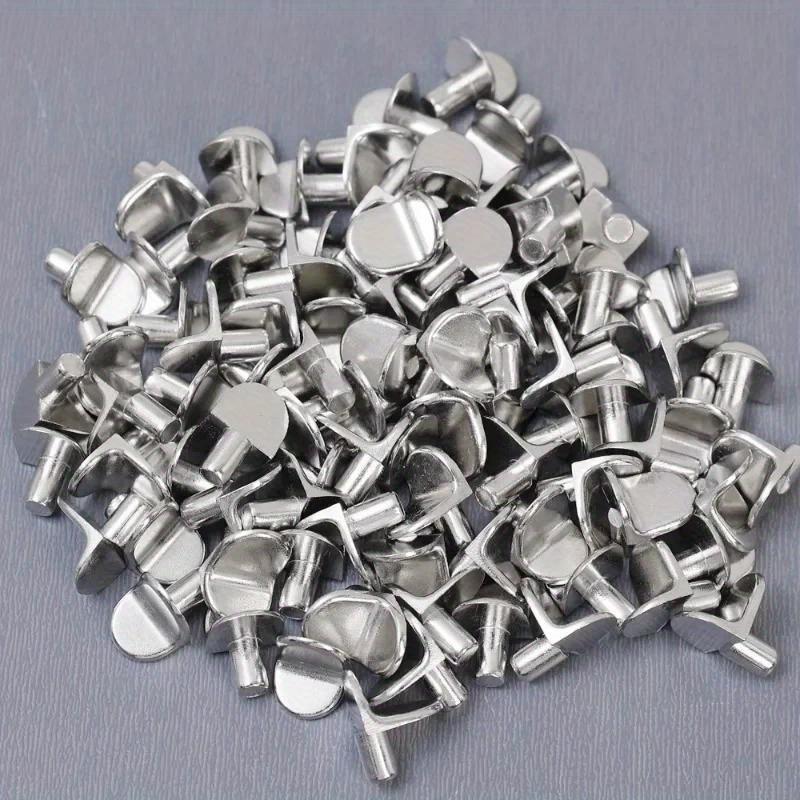 50pcs L - Shaped Shelf Support Studs: Fix Wooden/Glass Boards In Cabinets, Ideal Furniture Bracket Holders