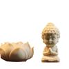 Heat-resistant Q Version Lotus Tathagata Carved Statue Cute Car Dashboard Ornament for Home Desktop Decor Gift