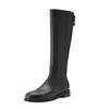 Fashion Round Head Thick Heel But Knee Boots Belt Buckle Spice Girl Versatile Knight Boots Martin Boots
