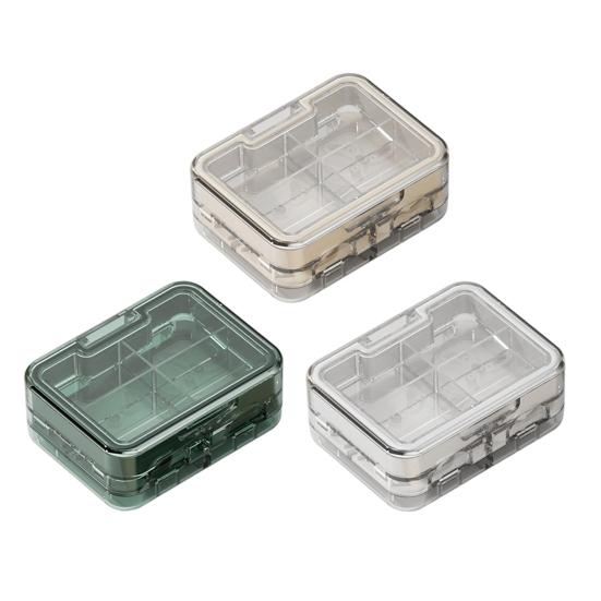 Multi-purpose Pill Cutter with Storage Compartment Double Layers Pill Splitter