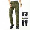 Mens Motorcycle Riding Pants With Integrated Protection Pads All-Season Stretch Cotton Biker Trousers Street Track Use