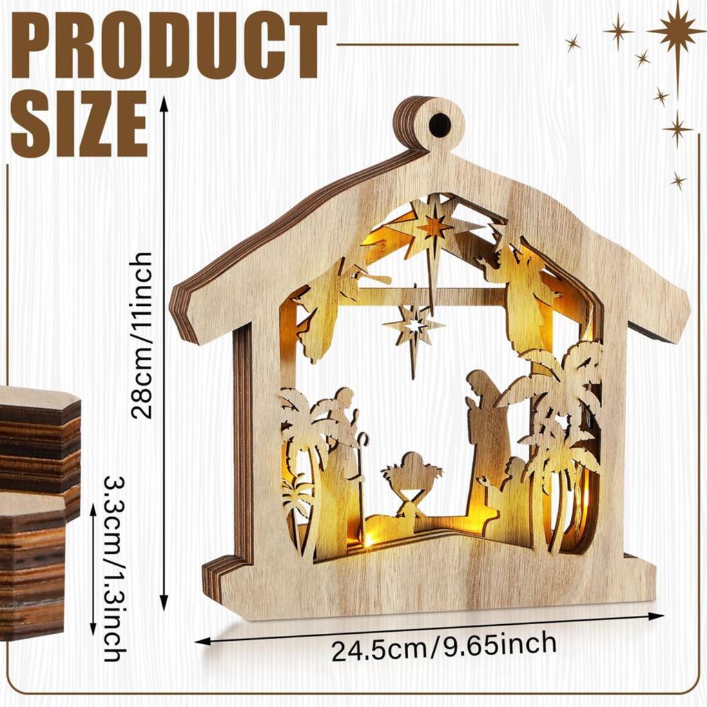 Nativity Scene Indoor Religious Table Centerpieces Nativity Set For Christmas For Fireplace Bedroom Office Desk Table Shelf