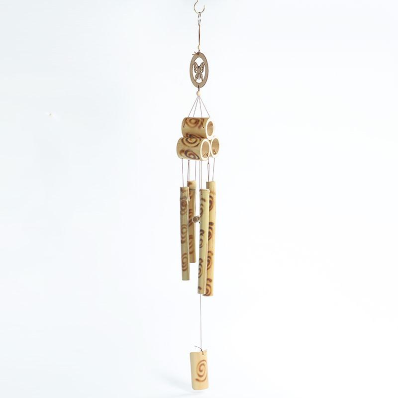 Handmade Tubes Bamboo Bell Natural Wind Chimes  Indoors Pendant Balcony Home Hotel Decor Outdoor Yard Garden Windchime Crafts
