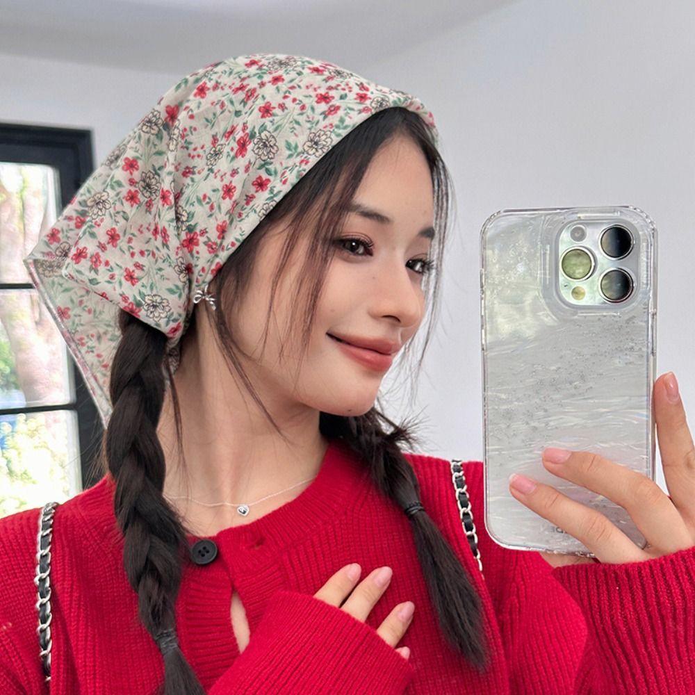 

58x58cm Hair Scarf Breathable Silk Scarf New Square Scarf A