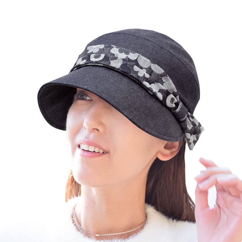 

[creare KIKI] Женская шляпа, Кепка газетчика, Защита от УФ-лучей, Эффект маленького лица, Сделано в Японии, Деним Окаяма, Маргарет, День матери, Подарок на день рождения для