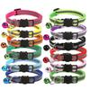 New Release Reflective Cat Collar with Bell, Adjustable Size 8-12" In Pack of 12