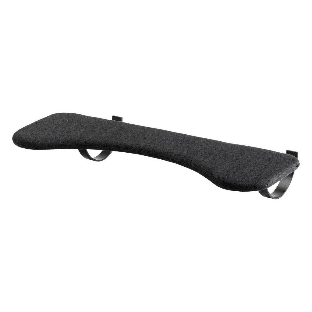 Sanwa Direct Wrist Rest, Armrest, One-Touch Desk Mount, 75.5cm Wide, Cushioned, Ergonomic, Black, 100-TOK005BK
