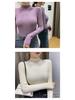 Autumn/Winter Women's Slim Fit Long-Sleeve Knitted Sweater with Semi-High Collar