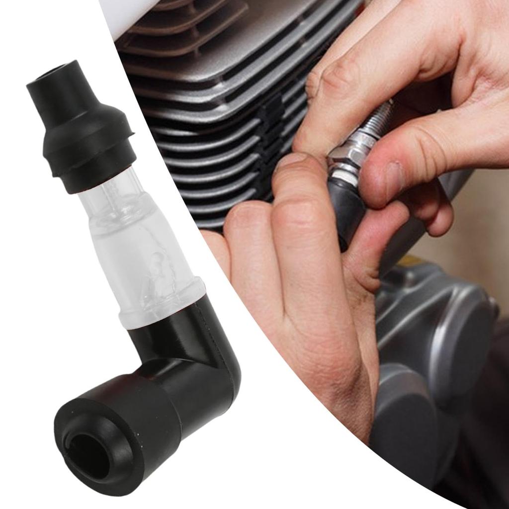 Cappuccio Candela Lampeggiante ad Angolo Retto, Accessori Moto Universali Cappuccio Alta Tensione Scintilla Flash