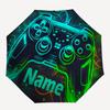 Custom Name Game Controller Theme Automatic Umbrella, Lightweight & Portable, 8 Rib, Perfect for Outdoor Travel, Birthdays, Christmas, Gifts.