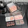 1/2/3Pcs Plastic Clear Box Press-on Nail Storage Case Square Jewelry Earring Sponge Storage Box Display Packaging With Lid
