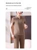 2026 Spring Casual Women's Half-Zip Hooded Sports Suit with Rhinestones - Two-Piece Set for Middle-Aged Moms