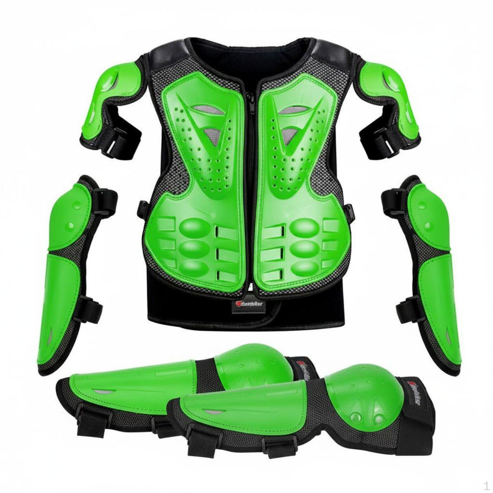 5 Pieces Kids Motorcycle ImpactResistant Suit