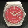 VINTAGE JAPAN SEIKO 5 AUTOMATIC 6309A MENS RED COLOR DIAL WATCH A500842-5 R154-a500842